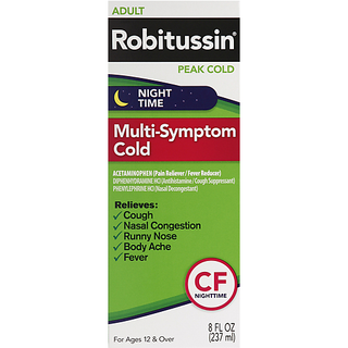 Robitussin Peak Cold Multi-Symptom Cold, Adult, Nighttime