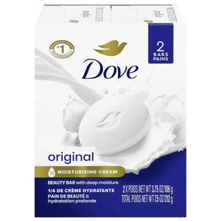 Dove Beauty Bar Original White - 4.25 oz (2 Count) - More Moisturizing Than Soap