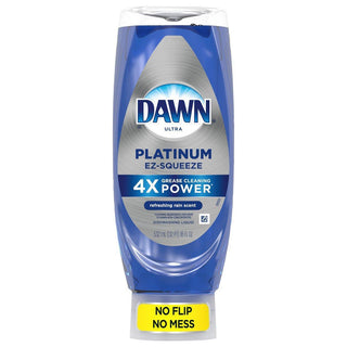 Dawn EZ-Squeeze Platinum Dishwashing Liquid Dish Soap, Refreshing Rain Scent, 18 Fl Oz