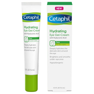 Cetaphil Hydrating Eye Gel Cream For Sensitive Skin With Hyaluronic Acid, 0.5 Oz