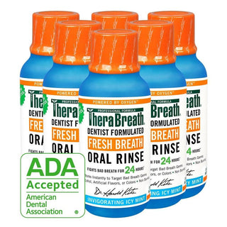 TheraBreath Oral Rinse, Fresh Invigorating Icy Mint 3 Fl Oz