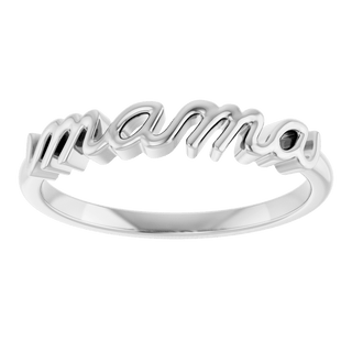 Mama Script Ring