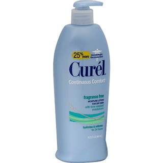 Curel Continuous Comfort Moisture Lotion For Dry Skin, Fragrance Free