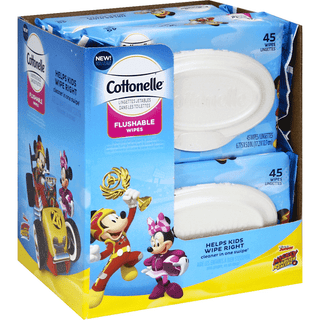 Cottonelle Wipes, Flushable, Disney Junior Mickey And The Roadster Racers