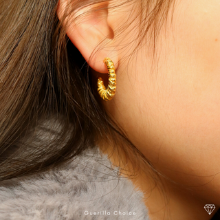 MADELYN CHARM GOLD EARRINGS
