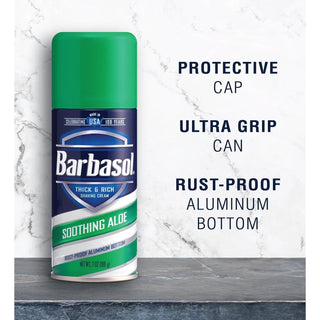 Barbasol - Soothing Aloe Thick & Rich Shaving Cream - 7 Oz