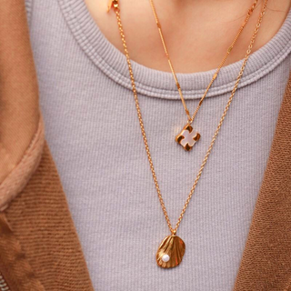 Freshwater Pearl Pendant Necklace, 18k Gold Plated, 55cm