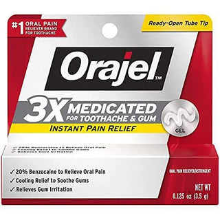 Orajel Instant Pain Relief For Toothache Gel, Maximum Strength 0.125 Oz
