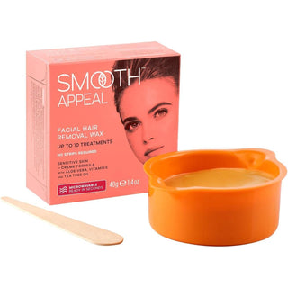Smooth Appeal Microwave Formula Facial Hair Remover Wax 40g
