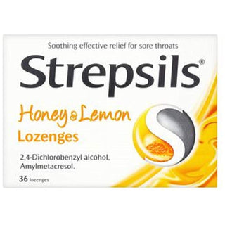 Strepsils Honey & Lemon Lozenges (36 Lozenges)