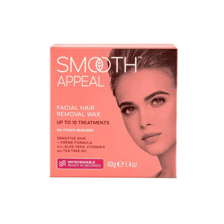 Smooth Appeal Microwave Formula Facial Hair Remover Wax 40g