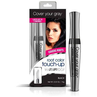 Irene Gari Cover Your Gray Waterproof Root Color Touch up  Black 0.53oz