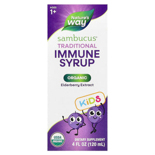 Nature's Way Organic Sambucus For Kids Syrup, Elderberry, 4 Fl Oz