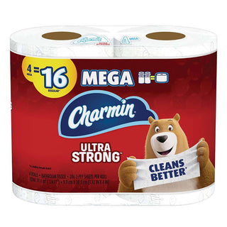 Charmin Ultra Strong Toilet Paper 4 Mega Roll, 264 Sheets Per Roll