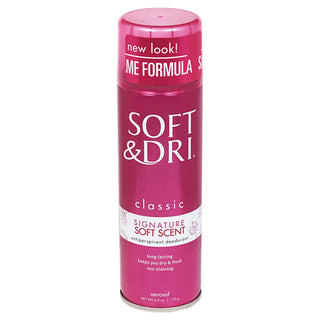 Soft & Dri Antiperspirant Deodorant, Signature Scent, Classic, Aerosol 6 Oz