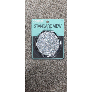 Conair Standard View Compact Mirror #41889 Silver Glitter