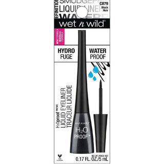 Wet n Wild Liquid Eyeliner, Water Proof, Black 0.17 Oz