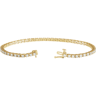Diamond Tennis Bracelet 3 CTW, 14K White Gold – Élysia