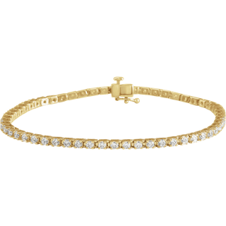 Diamond Tennis Bracelet 3 CTW, 14K White Gold – Élysia