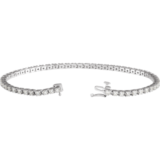 Diamond Tennis Bracelet 3 CTW, 14K White Gold – Élysia