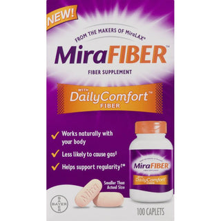 MiraFiber Supplement, With Daily Comfort Caplets