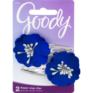 Goody FashioNow Flor De La Tela Snap Clips, Negro, 2 Conde