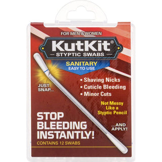 KutKit Sanitary Styptic Swabs 12 Ct