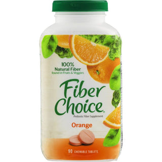 Fiber Choice Prebiotic Chewable Tablets, Orange