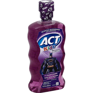 ACT Kids Batman Fruit Punch Anticavity Fluoride Rinse, 16.9 Oz