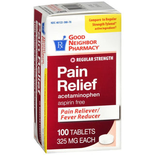 GNP Pain Relief 325MG TAB 100CT Acetaminophen ORAL TABLET 325 MG