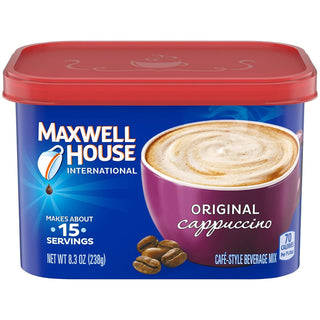Maxwell House International Beverage Mix, Original, Cappuccino, Cafe Style 8.3 Oz