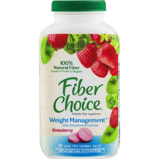 Fiber Choice Weight Management Sugar Free Strawberry Chewable Tablets
