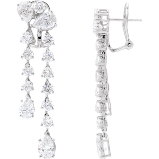 Étoile Cascade Diamond Earrings 14K White Gold