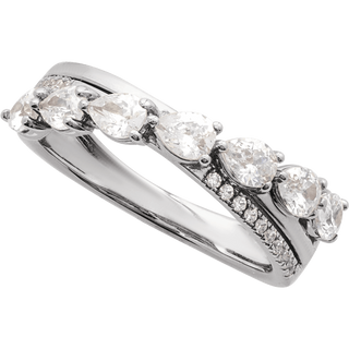 Éclat Pear Diamond Ring 14K White & Yellow Gold