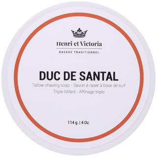 Henri et Victoria Duc de Santal Shaving Soap 4 Oz