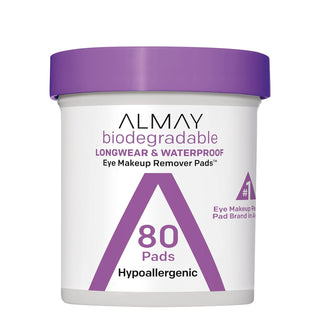 Almay Eye Makeup Remover Pads Longwear & Waterproof 80 Ct
