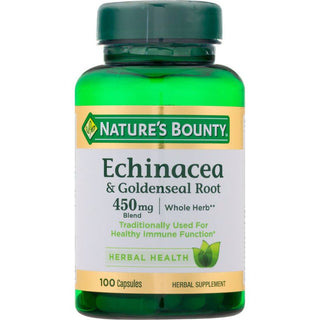 Nature's Bounty Echinacea & Goldenseal Root 450mg Herbal Supplement Capsules