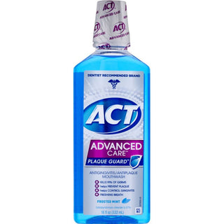 ACT Advanced Care Plaque Guard Mouthwash Frosted Mint 18 Oz