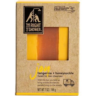 The Right To Shower Tangerine Plus Honeysuckle Joy Soap Bar, 7 Ounce
