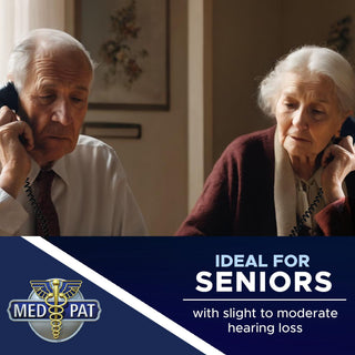Med-Pat D2200  “2 Can Talk 2” Telephone | Dual Handset Landline Phone with Memory Keys & Enhanced Volume
