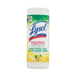 Lysol Disinfecting Wipes II Fresh Citrus, 7 X 7.25, 30 Wipes/Canister, 12 Canisters/Carton