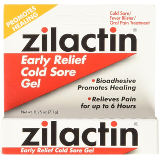 Zilactin Cold Sore Gel Medicated Gel, 2 Count