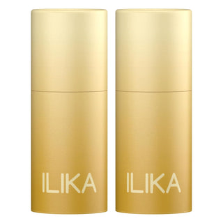 ILIKA 100% Natural Lip Balm - 2-Pack Unscented, Vegan, Cruelty-Free, Vitamin E, COSMOS Certified, All-Day Moisture, 0.15 oz each