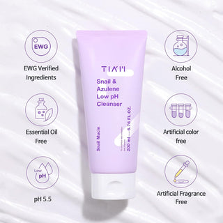 TIA'M Snail & Azulene Low pH Cleanser