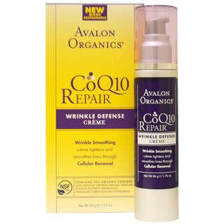 Avalon Organics CoQ10 Repair Wrinkle Defense Creme Broad Spectrum SPF15 1.75 Oz
