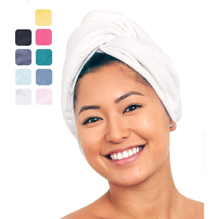 Aquis Essentials Microfiber Hair Turban with Button Closure