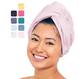 Aquis Microfiber Hair Turban, Pink