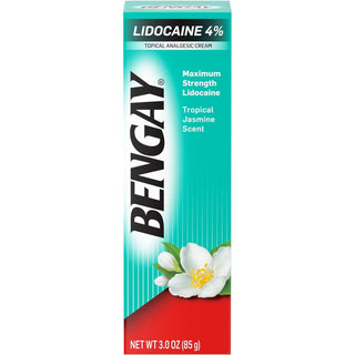 Bengay Maximum Strength Lidocaine Topical Analgesic Cream, Tropical Jasmine Scent 3 Oz