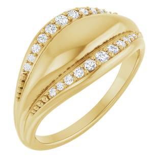 Éclat Ligne Diamond Ring 14K Gold