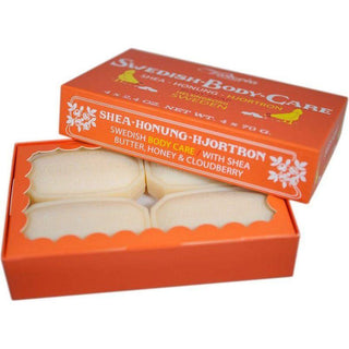 Victoria of Sweden Shea Butter Honey Cloudberry 4 Soap Gift Set 2.4 oz each Bar